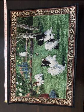 Papillon Gone Doggin Dog Tapestry placemats (4) 100% Cotton Made USA